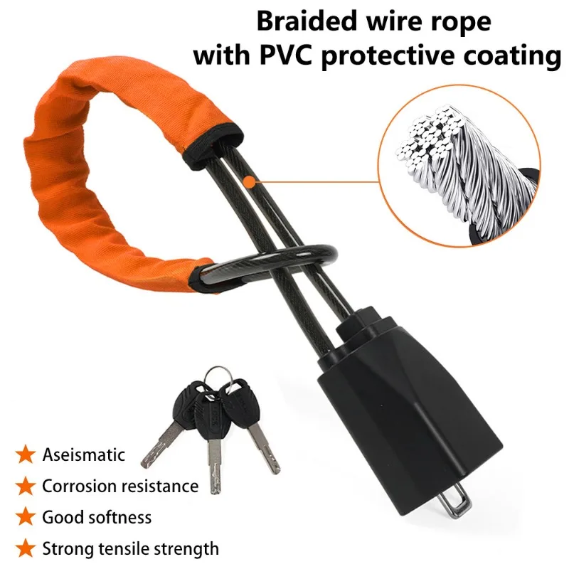 Car steering wheel lock Steering wheel anti-theft device, seat belt buckle lock Cable lock Wire rope sub-lock Car