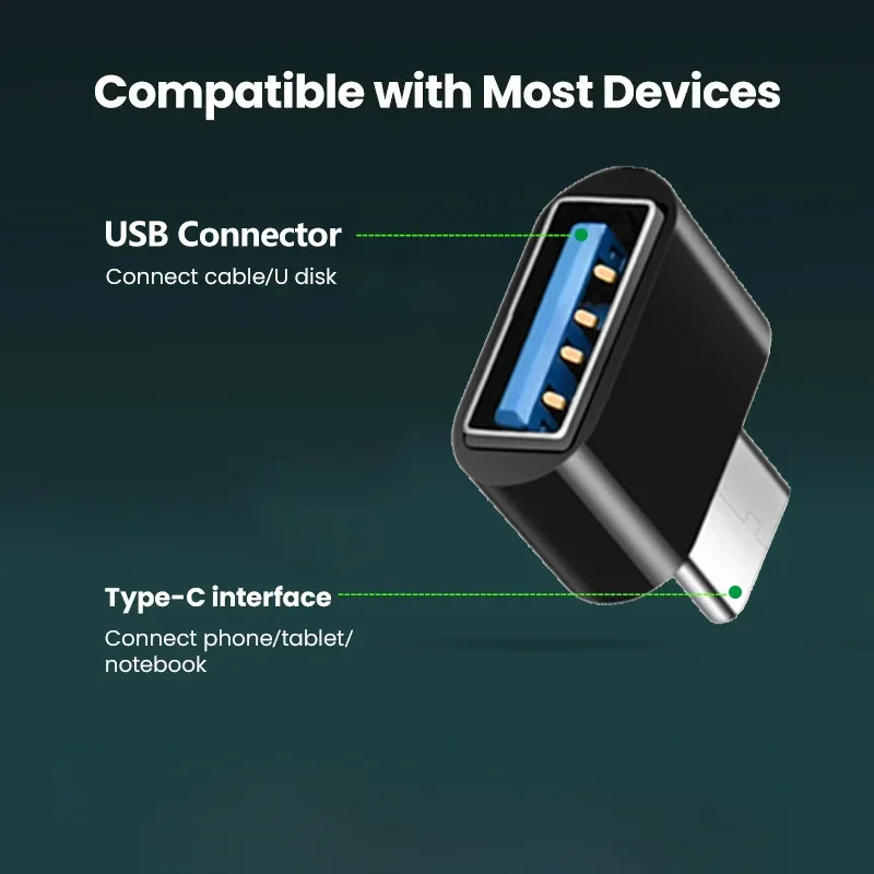 Adapter typu C na USB A 3.0 USB-C OTG Złącze danych do telefonów komórkowych Samsung Huawei Xiaomi MacBook Pro iPad Mini Notebook