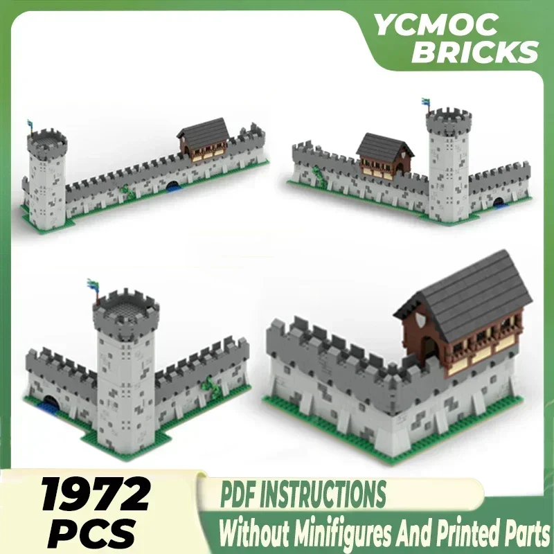 Décennie s de Construction Modulaires de Château Médiéval, Briques MOC, Forteresse Murale, Technologie Multipack, Cadeau de Noël, Jouet à Assembler Soi-Même