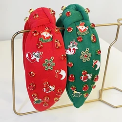 Christmas Red Green Boots Bell Big Knot Hairband Headband Adult Hair Accessories Hair Jewley