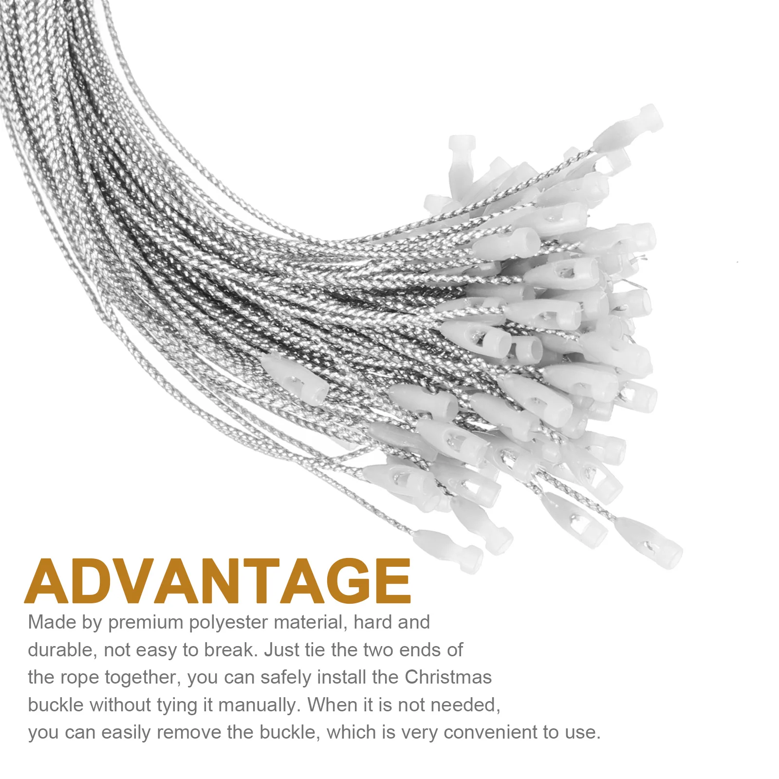 

200Pcs Xmas Hanging Ropes Festive Pendant Ropes for Christmas Tree Decorations Clothing Tags Price Tag Fasteners Craft Projects