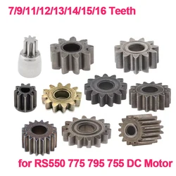 1pc DC Motor Gear Mini 7/9/11/12/13/14/15/16 Teeth Metal Gear Replacemen for RS550 775 795 755 DC Motor