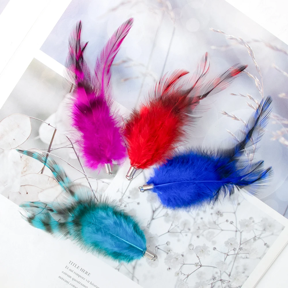 1pcs Wholesale Natural Cock Feather Tassel Wedding Artefacts DIY Beautiful Feathers Party Carnival Headwear Costume Decoration