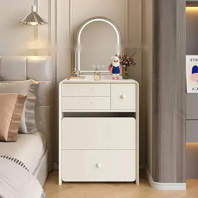 

Storage Internet Celebrity Cream Style Dressing Table Modern Multi-functional Dresser Living Room Meuble De Chambre Decoration
