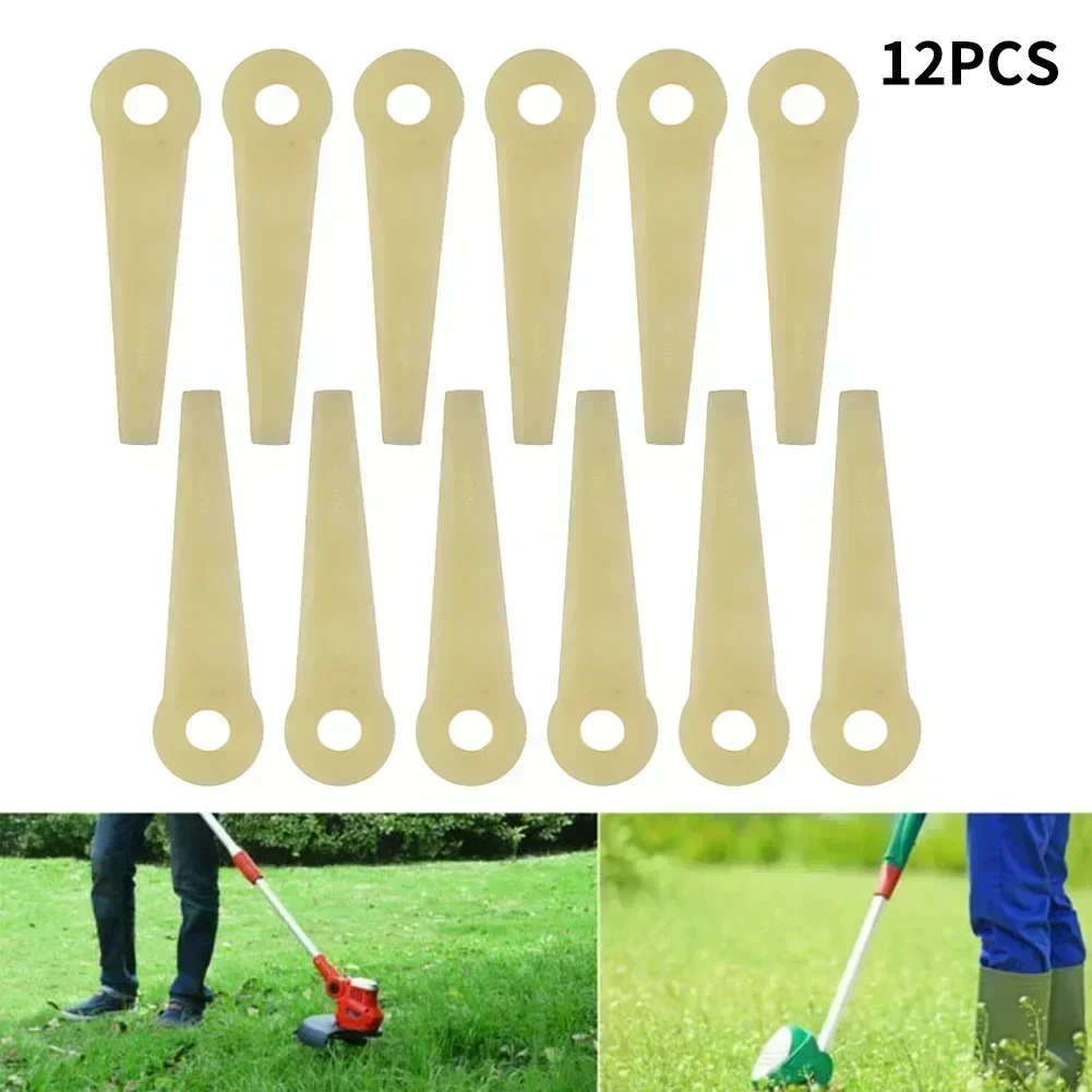 Lâminas de Plástico para Aparador de Grama para Cortadores de Grama Stihl Fs38 Fs40 Fs50 C-e Fs55r Fs56 Rc-e Fs56 C-e Fs130 Fs130r Cortador de Grama 12 Peças