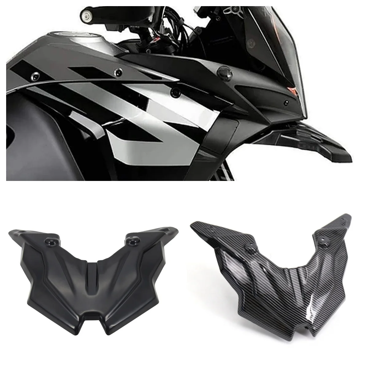 

Motorcycle Front Fender Extender For 1290 Super Adventure R S T 2017-2021 Carbon Mudguard Extension Black Splash Guard Fairing