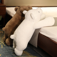 65-120cm Giant Sizd Lying  Long Arm Polar Bear Pillow Kawaii Panda Dolls Bed Cushion Stuffed Soft for Gifts