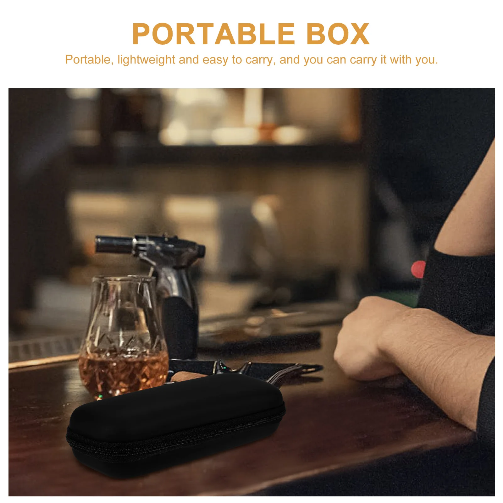 

Cigar Bag Small Cigarette Case Decorate Plastic Men's Cases Black Storage Organizer Man