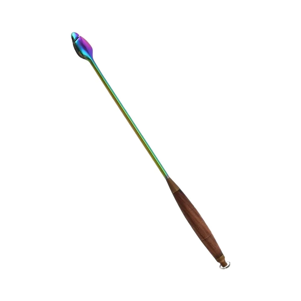 Hook Remover Composed of Stainless Steel with Titanium Coating and Wood Handle to Support Gentle Fish Handling and Angler Safety