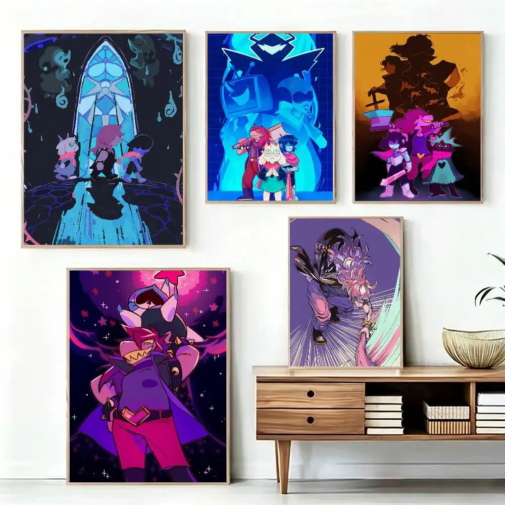 

Deltarune Game S-Susie Funny Meme Poster Waterproof Wall Art Sticker For Bar Living Room Vintage Decor High Quality Print Gift