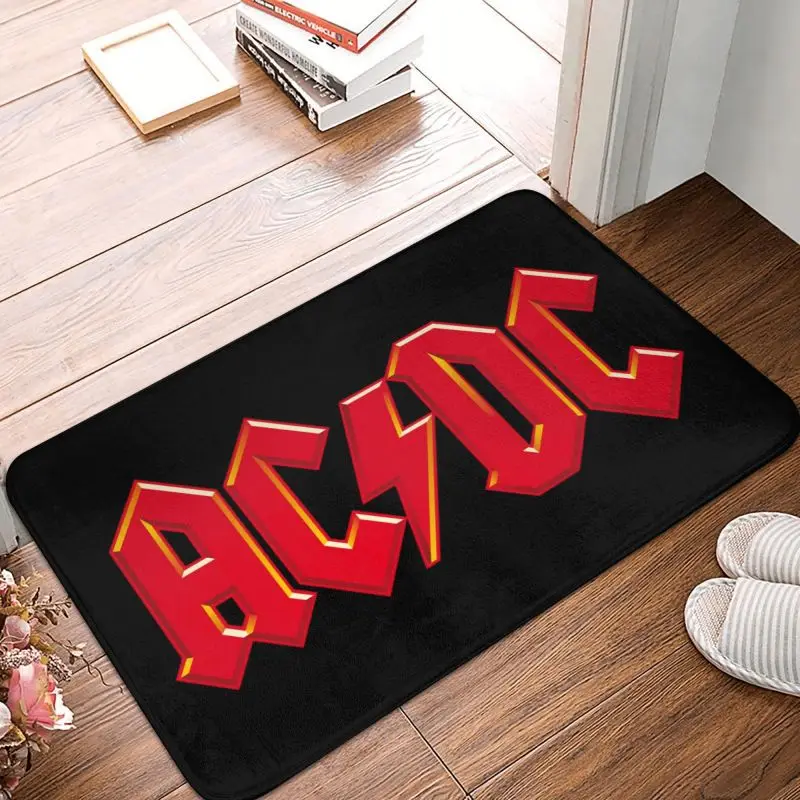 Custom Rock Heavy Metal AC DC Doormat Non-Slip Entrance Bath Kitchen Door Floor Mat Bedroom Balcony Carpet Rug