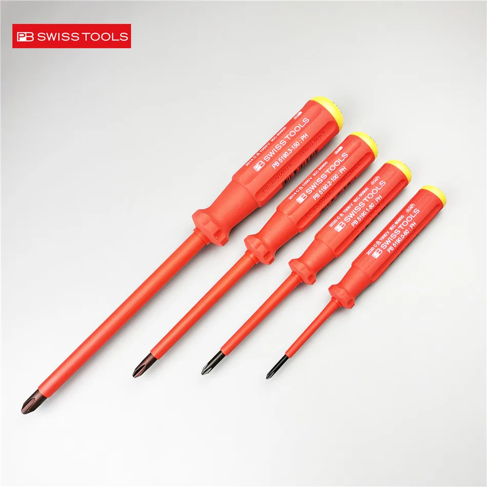 PB electrician's tools: insulated Phillips screwdriver PB 5190.0-60 / thin shank PB 5190.SL 1-80