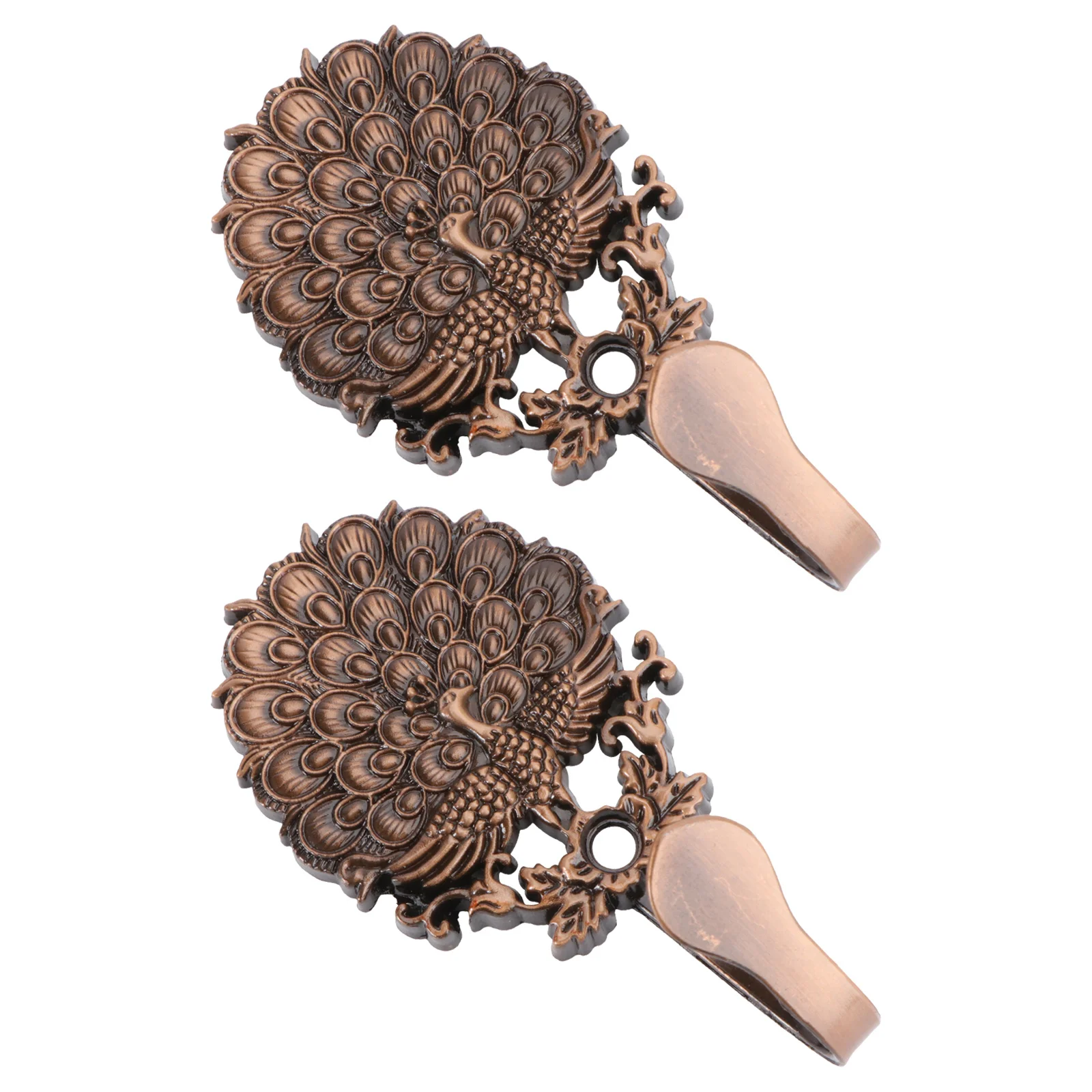 

1Pair Curtain Bracket Hooks Heavy Duty Zinc Alloy Wall Mount Bracket for Curtain Drapery Stabilization Household Use Fittings