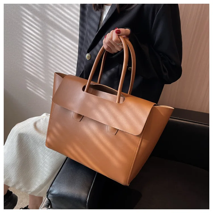 2026 Fashion Luxury Handbags Woman Large Capacity Tote Bag Simple High Quality PU Leather Female Designer Shoulder Bag