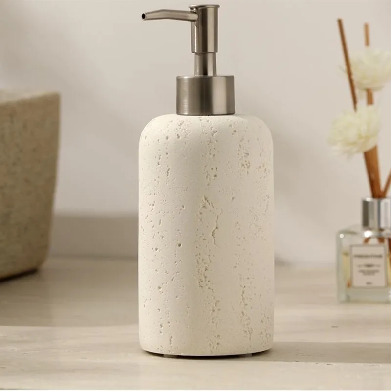 Rice White Gravel Material Wash Cup Set Rinse Cup Brush Cup Set Bathroom Cup Tray Water Cup Wash Cup Set 4/5/6 Piece Set ZG813