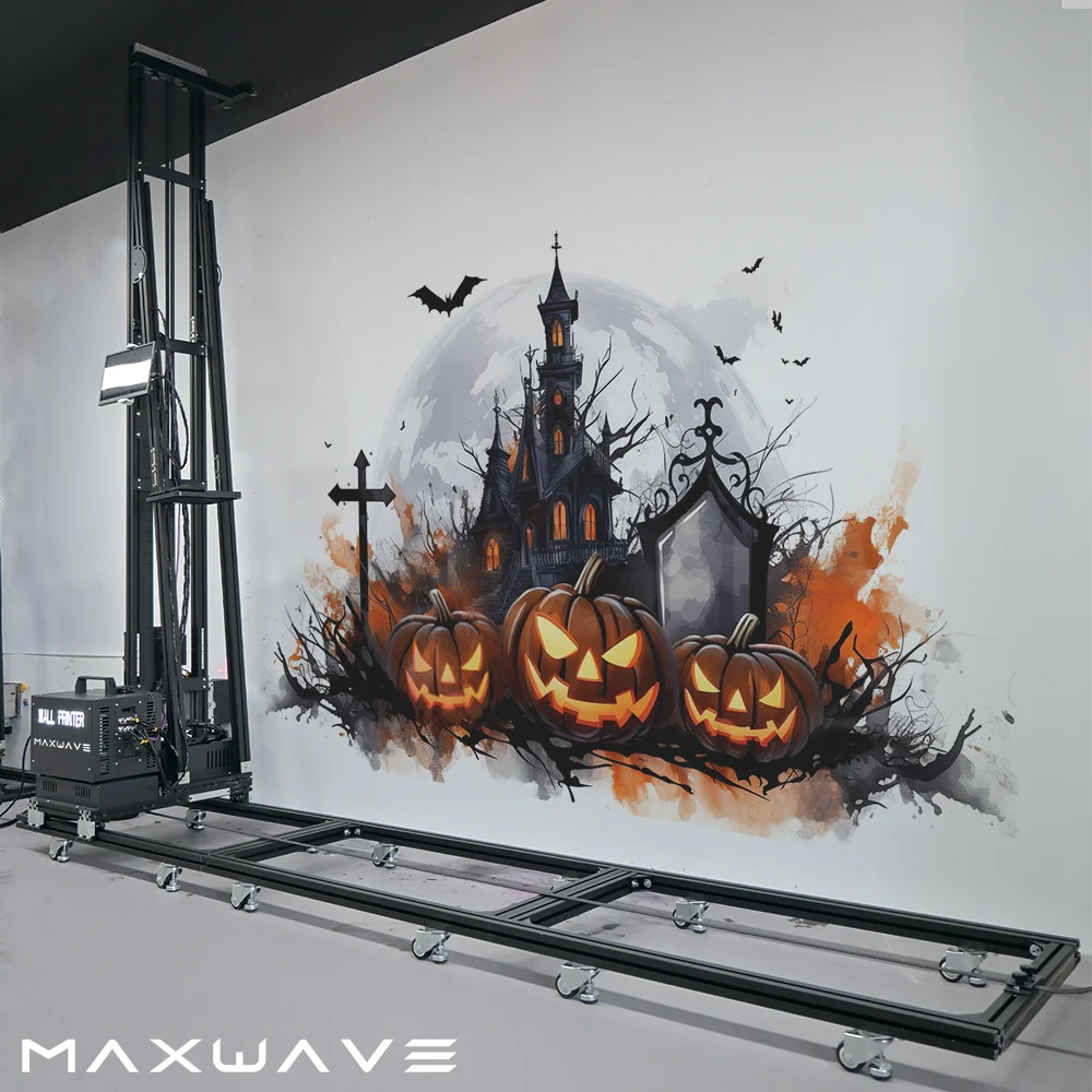 5D Wall Printer Machine 3d Wall Portable Automatic Clean 3m High Easy Operate Wall Pen Printer