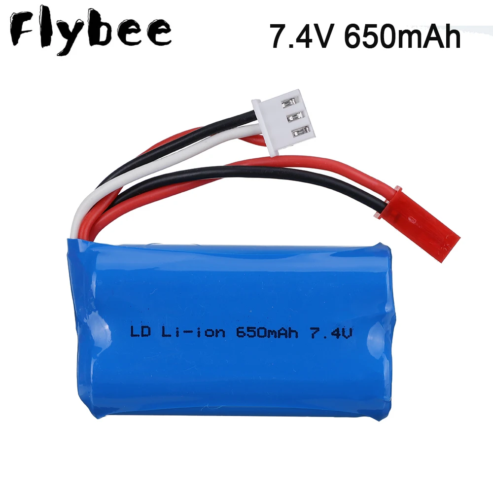 7.4V 650mAh Lipo battery For FT007 Remote control boat speedboat FX059 F1 Remote control aircraft Li-po 2s 7.4 14500