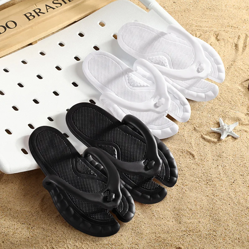 Summer Couple Anti Slip Beach Sandals Lightweight Outdoor Slippers for Men Portable Travel Bathroom Comfort Shoes