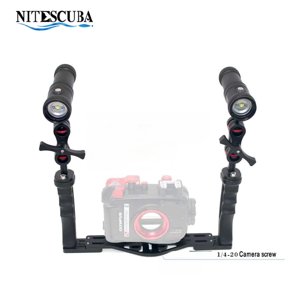 Nitescuba Diving Photography Set Suitable Tray Combo kit 2000lume Video Light Olympus Tg6 Gopro Hero Camera Housing Underwater