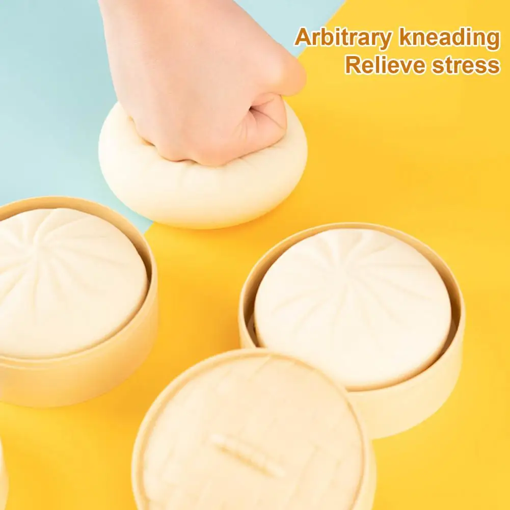 Relieve Stress Toy Quick Recovery Steamed Buns Stress Relief Toy Kneaded Freely Mini Decompression Toy Adult Kid Gift