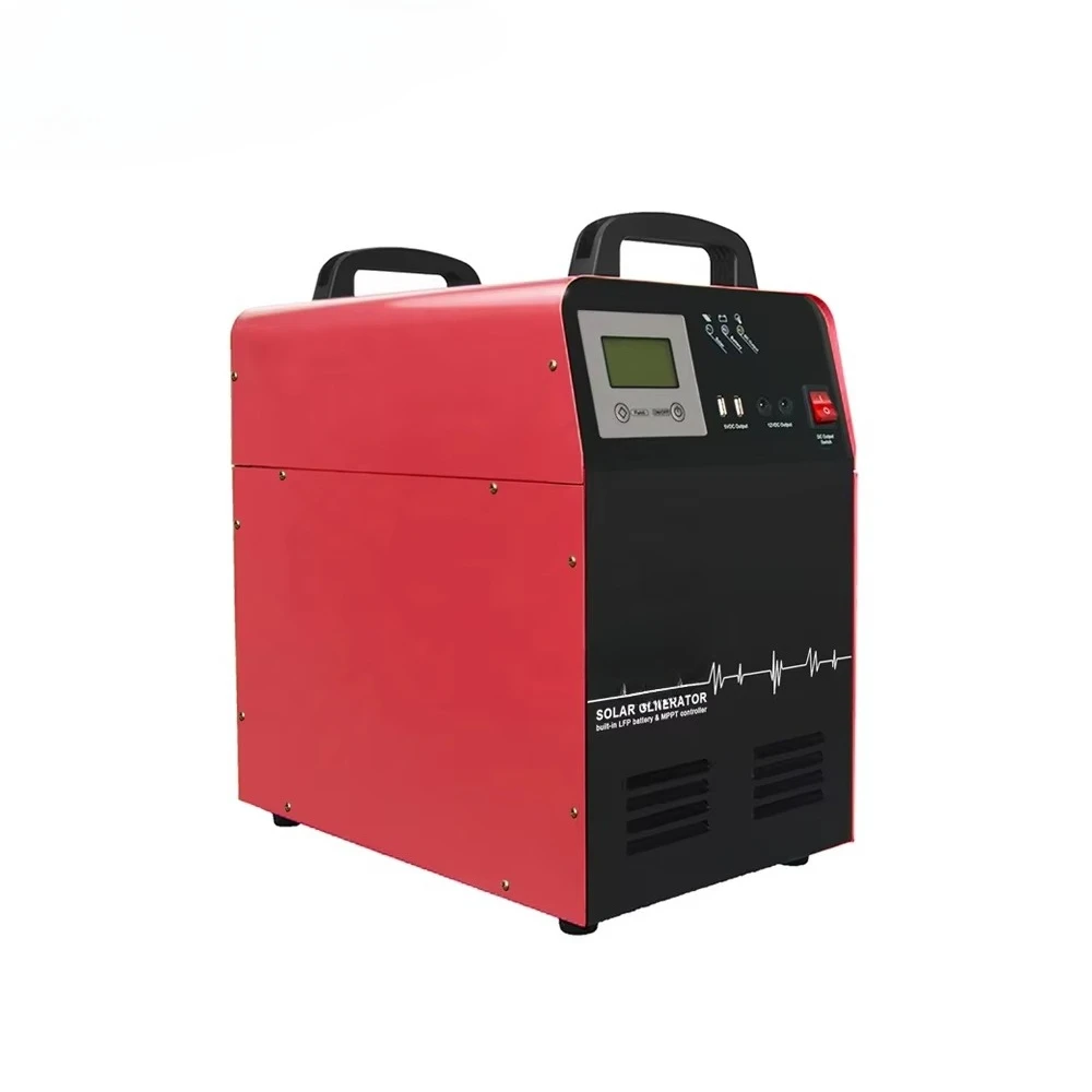 Easy-to-carry 1KW portable solar generator with 4-wheel 72-battery 400-watt solar panel system with built-in LiFePO4 batteries