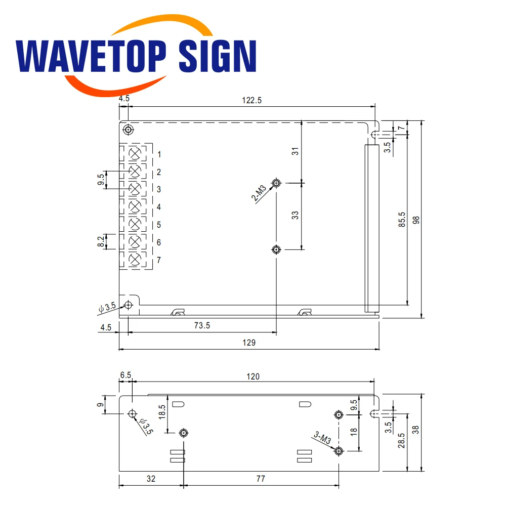 SignkoRay 65W Switch Power Supply RD-65A RD-65B 5V 12V 24V For Co2 Laser Cutting and Engraving Machine
