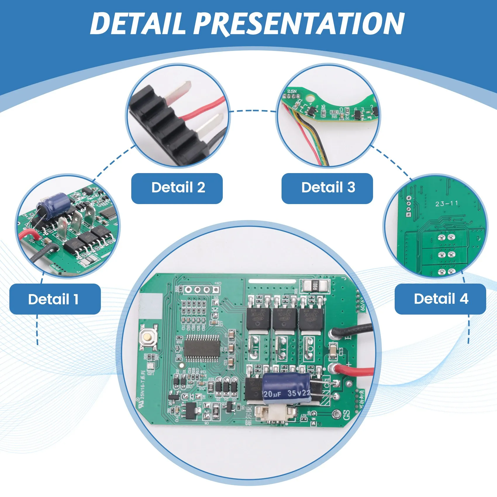 21V 2.5 Cesoie elettriche Pannello di controllo Cesoie da potatura Controller Cesoie da potatura Accessori Parti di strumenti di azionamento del motore