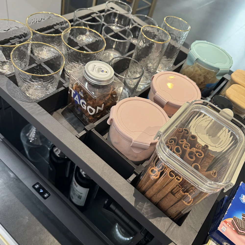 خزانة المطبخ الأوتوماتيكية الجديدة التحكم الصوتي رفع خزانة الحائط سلة سحب الرفع الكهربائية #6