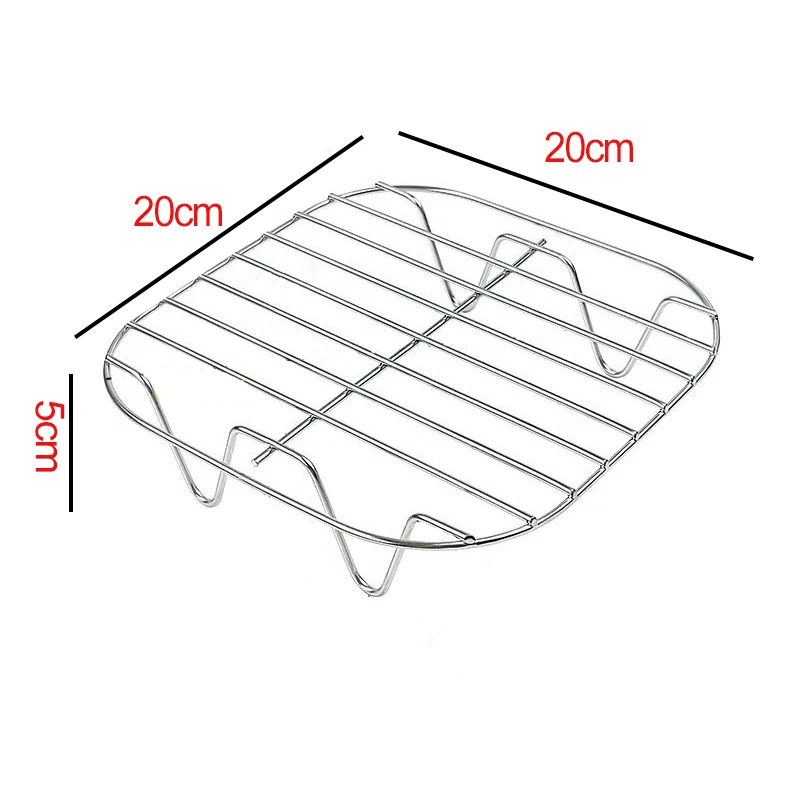 8 Inch Air Friteuse Accessoires Vierkante Airfryer Grill Spies Rack Houder Oven Taart Bakpan Voor 5.5L COSORI Ninja Philips Mand