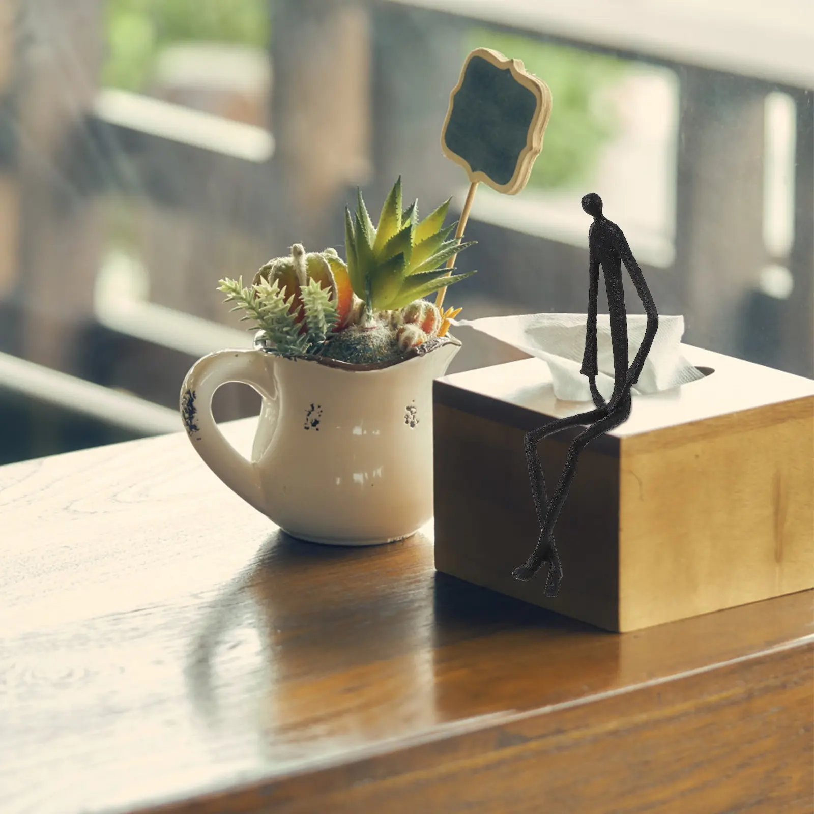 

Абстрактная скульптура человека из железа, стильное украшение для рабочего стола, декоративная статуэтка для дома, офиса, отеля, библиотеки, подарок.