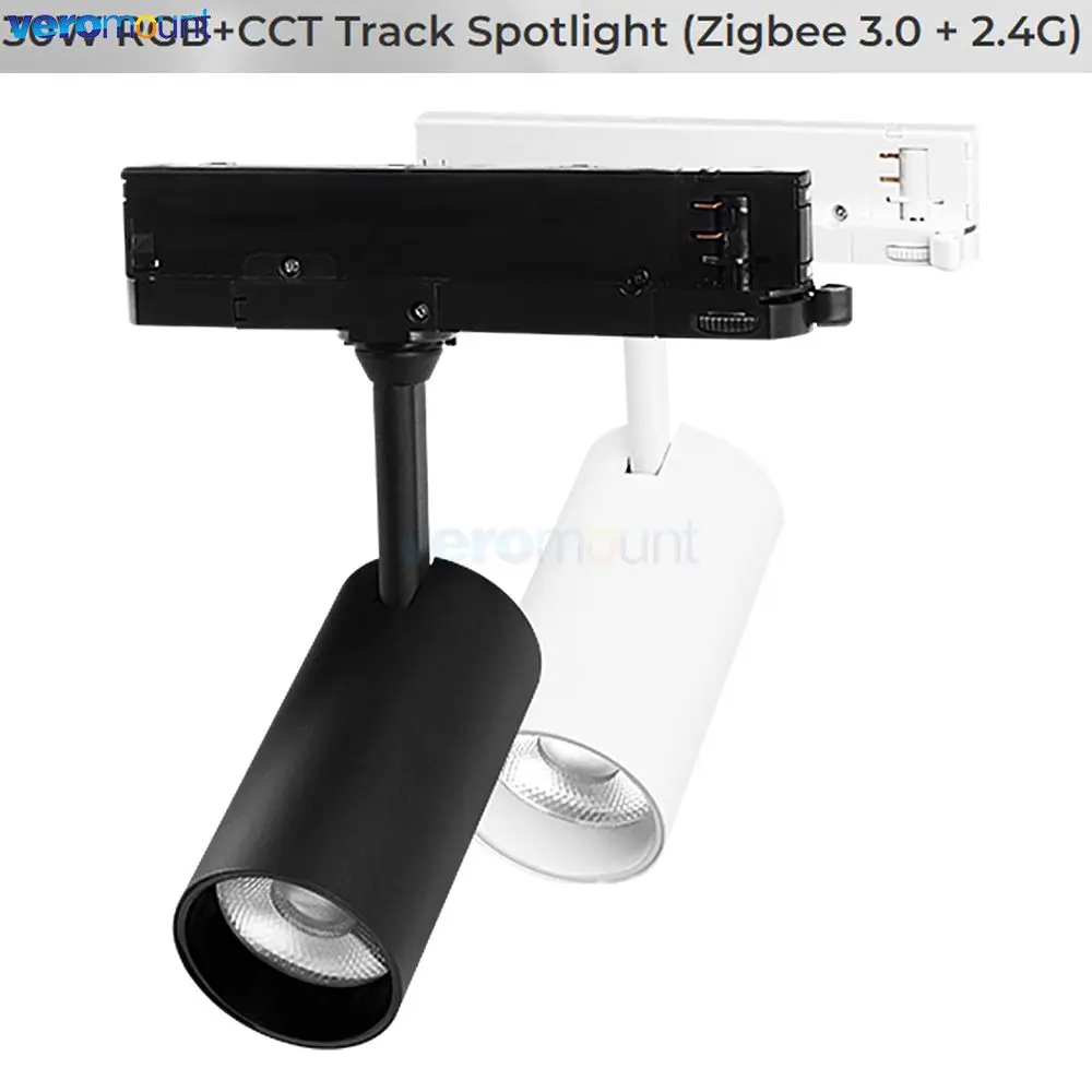 

MiBoxer TS5-30W-ZR TS5-30B-ZR 30W RGB+CCT Track Spotlight (Zigbee 3.0 + 2.4G) Smart WiFi Tuya APP Voice RF Remote Control