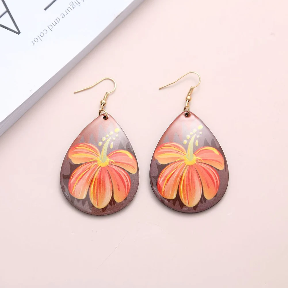 Cring Coco 2022 New Design Samoan Jewelry Polynesian Acrylic Drop Earrings Hawaiian Dangle Earring for Women French Polynesia