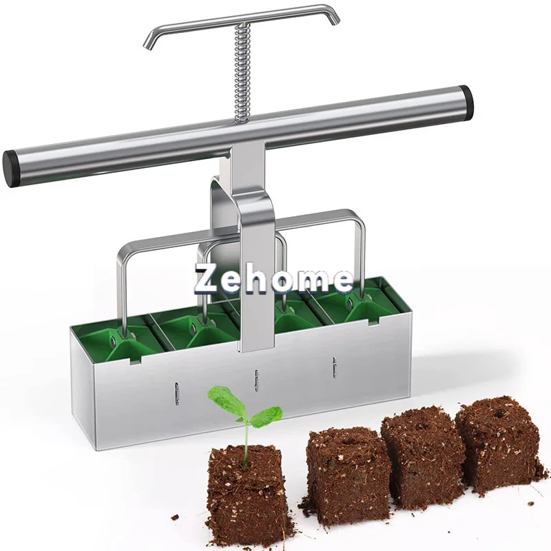 Extended Handle Manual Block Maker Handheld Nursery Garden Tools