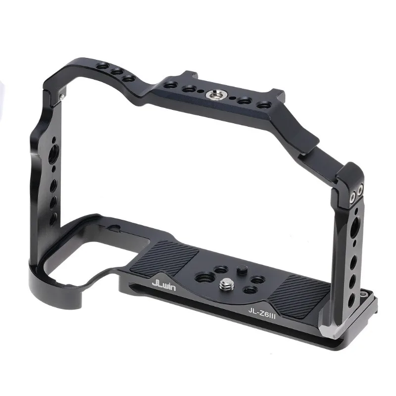 Z6III Camera Cage Wooden Side Handle Top Hand Grip Quick Release Plate Cage Rig Kit Protective For Nikon Z6III DSLR Camera