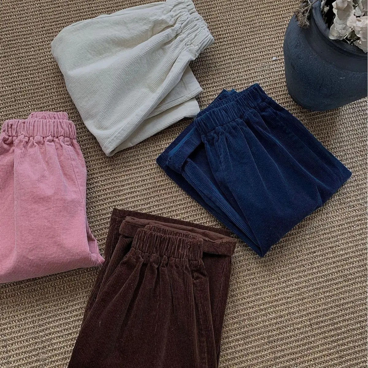 

Corduroy Kids Pants 2023 Autumn Solid Color Boys Pants Kids Clothes Korea Style Loose Children's Corduroy Pants 1-5Y