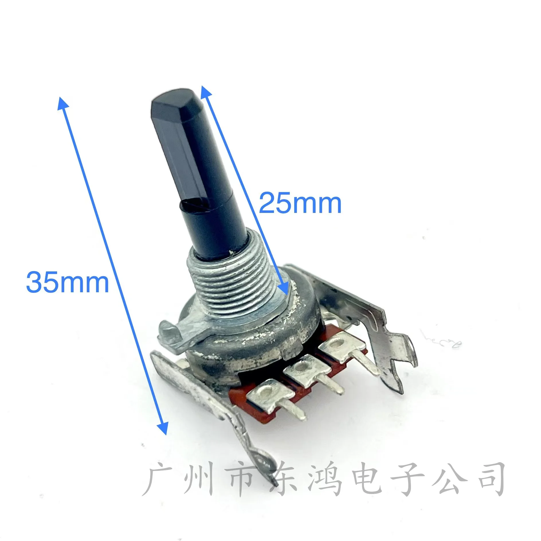 5 PCS the republic of161 Horizontal Potentiometer 3 Pin B10K Old Style Amplifier  Adjustment Switch Shaft Length 25mm