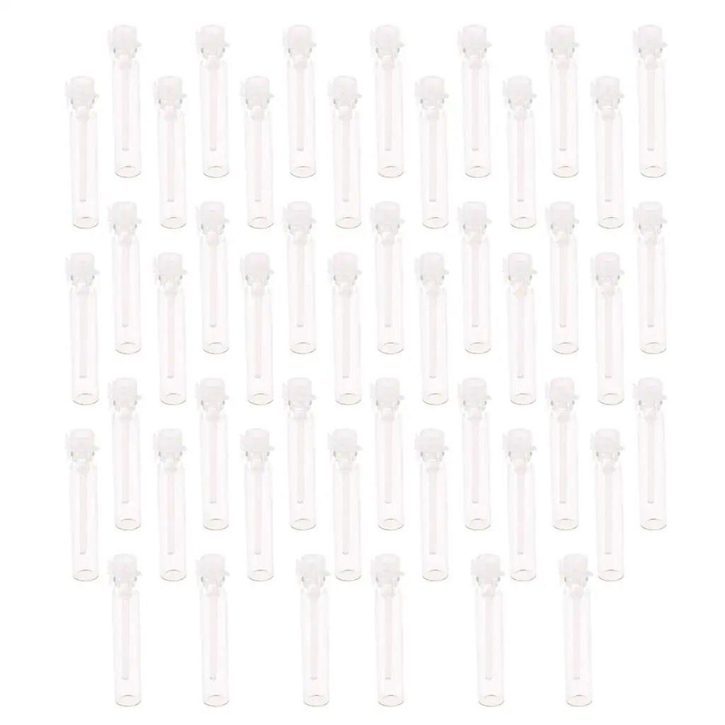 Portable Empty Bottle with Dropper 2ml Glass Perfume Sample Mini Vials for Essential Oils Travel Kit