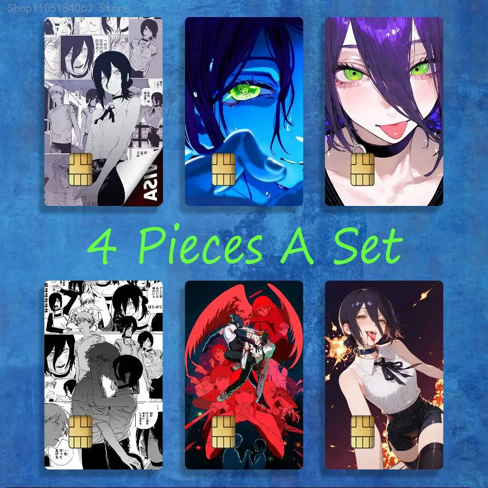 

C-Chainsaw R-Reze Arc M-Man Movie Stickers Credit Visa Debit Bank Charge Card Bus Metro Waterproof Sticker Decal Decoration