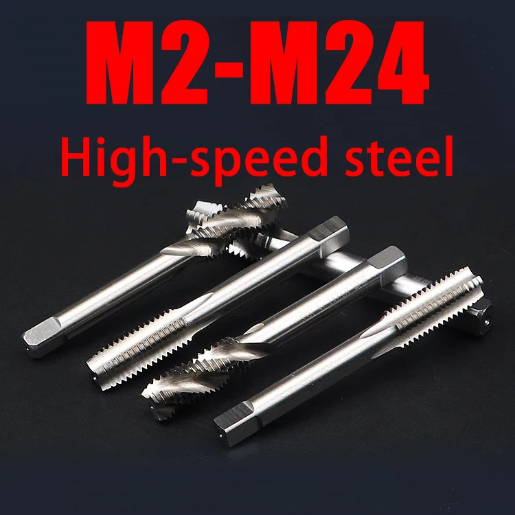 

1pc Right Hand Straight Slot/Thread Tap HSS Machine Plug Tap Metric Screw Tap Drill Thread Tool M2 M3 M4 M6 M7 M8-M24 Hand Tools