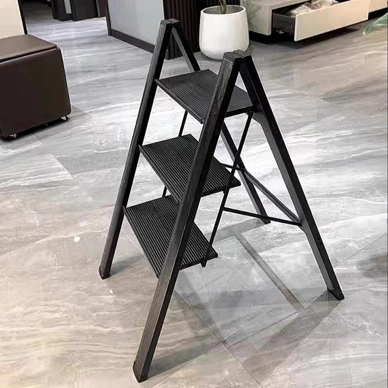 Portable Folding Ladder Miltifunctional Foldable Safety Ladder Household Attic Indoor Ladders Stainless Steel Stairs Gardening