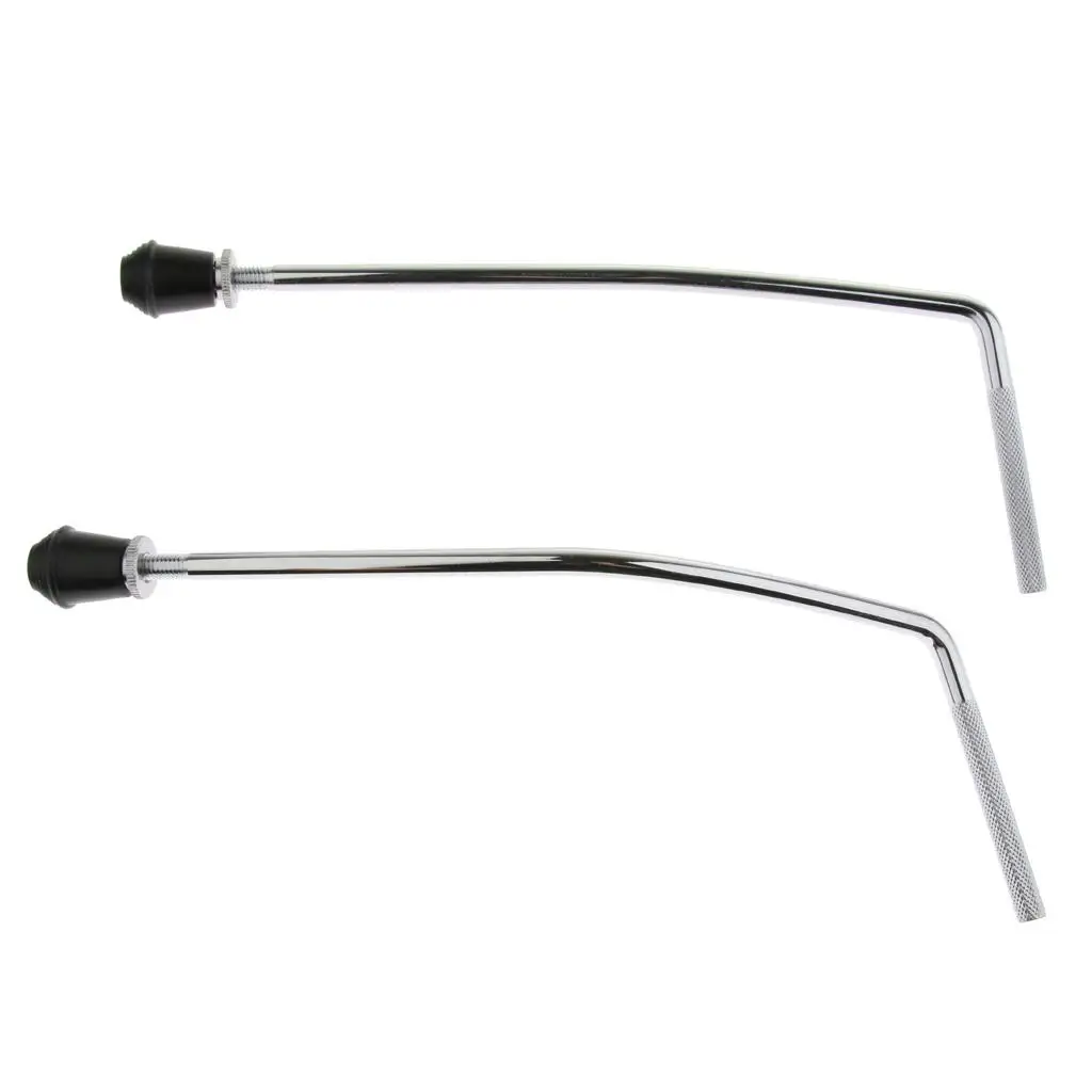 2 Pack Metal Floor Bass Drum Legs Support Stand Rod Musical Percussion Parts