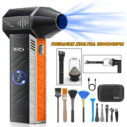 Updated Version X3Ultra Turbo Jet Fan,Mini Handheld 180000RPM Powerful Compressed air Duster(with Cleaning Brush and Vacuum Kit)