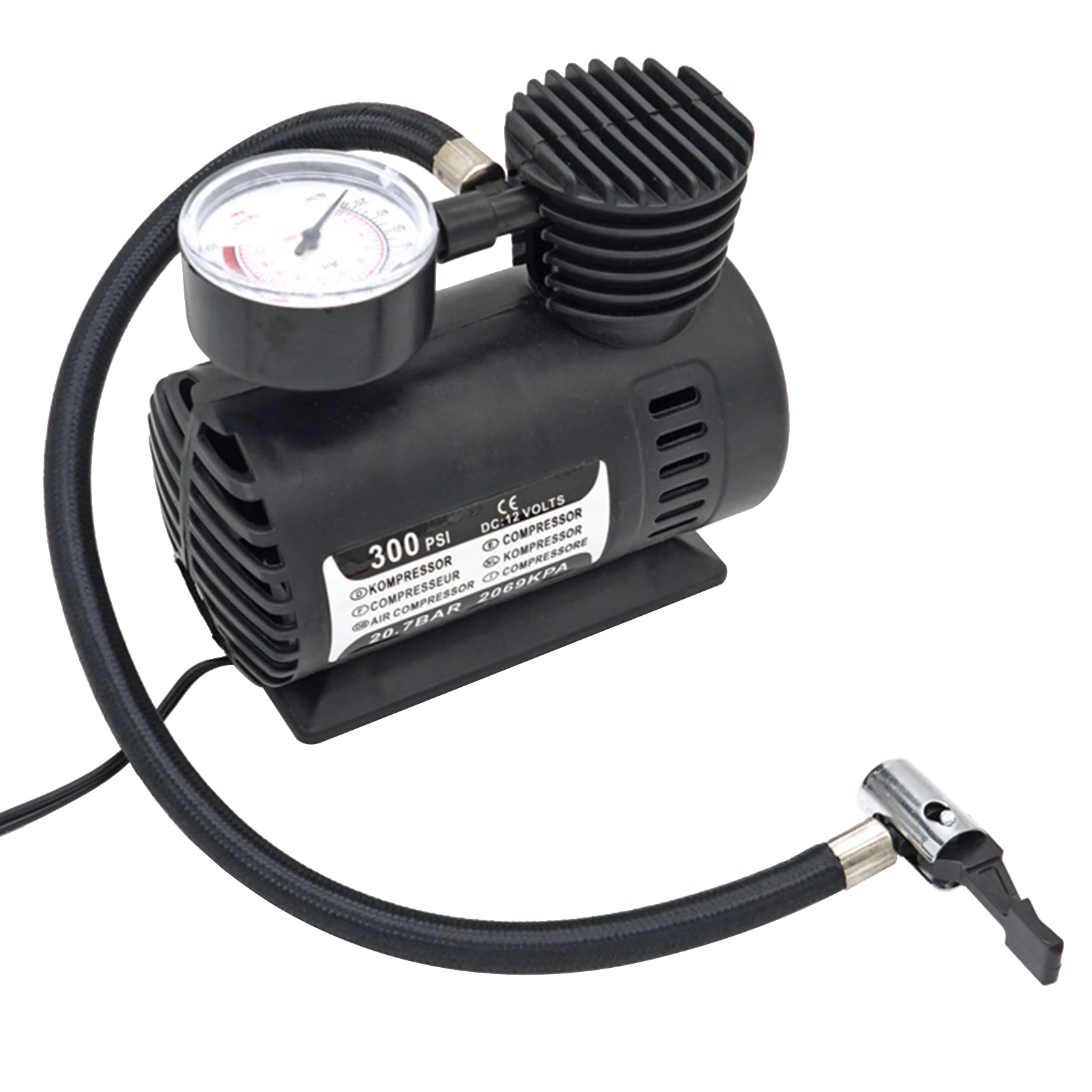 New Portable Mini 300psi 12v Car Inflator Pump Car Mini Electric Tyre Pump for Emergency Needs Car Tyre Inflating