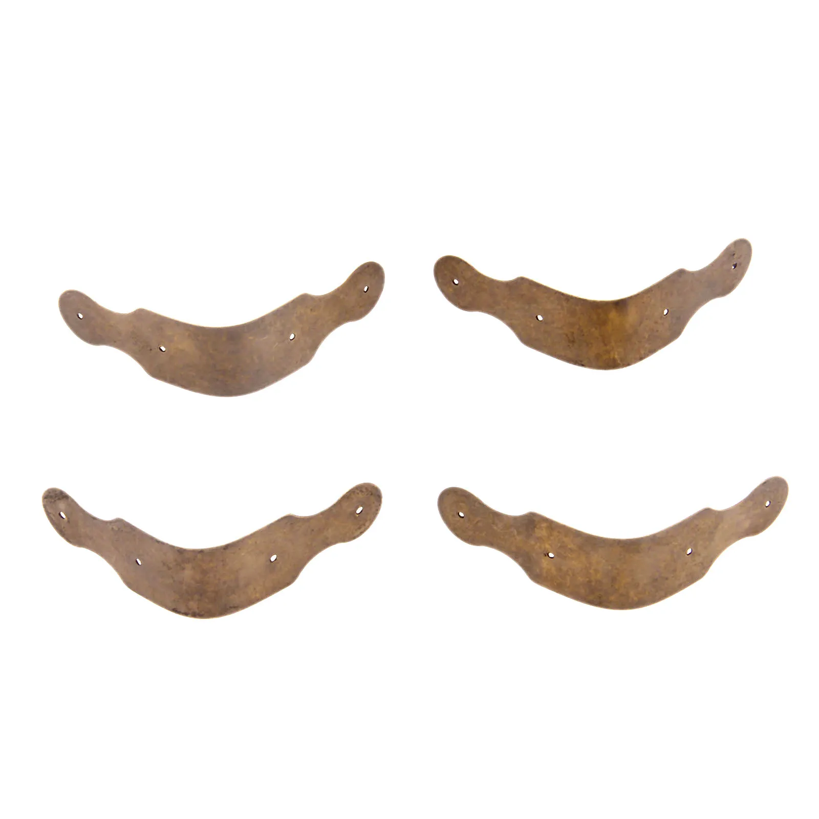 4PCS Decorative Corner Protectors For Wooden Wine Gift Box Jewelry Chest Case With Upholstery Nails Antique Bronze 55*23mm