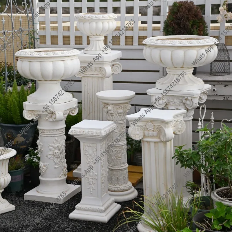 Roman pillar decoration ornament European-style villa garden courtyard wedding balcony retro outer flower pot flower stand base