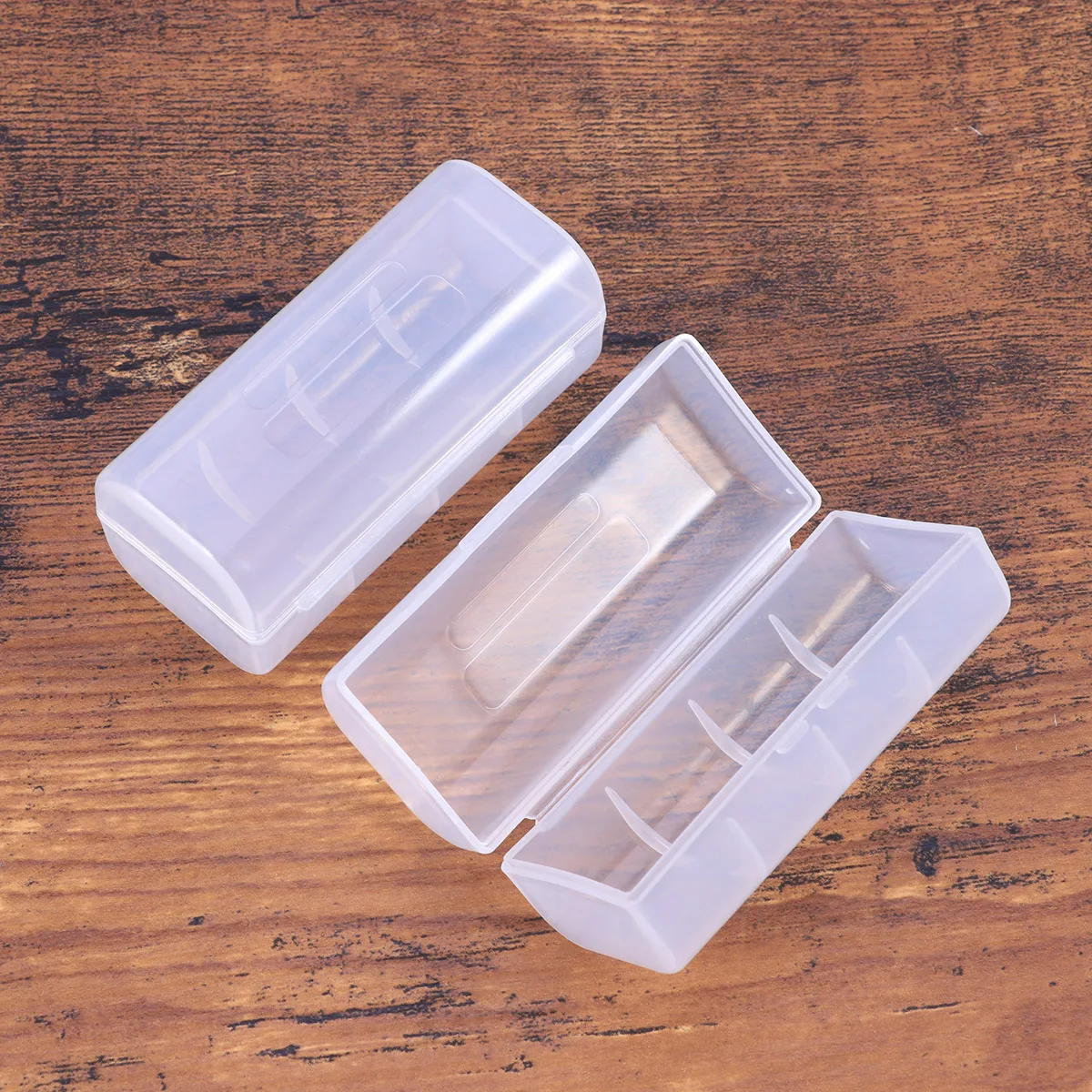 

2 Pcs Storage Box Case Hard Transparent ganizer for 26650 Batteries Portable Lightweight Plastic Travel