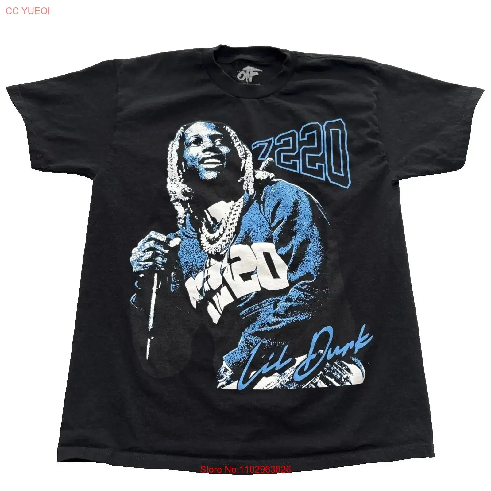 Lil Durk Only The Family OTF T Shirt Rap Black Logo Mens Large