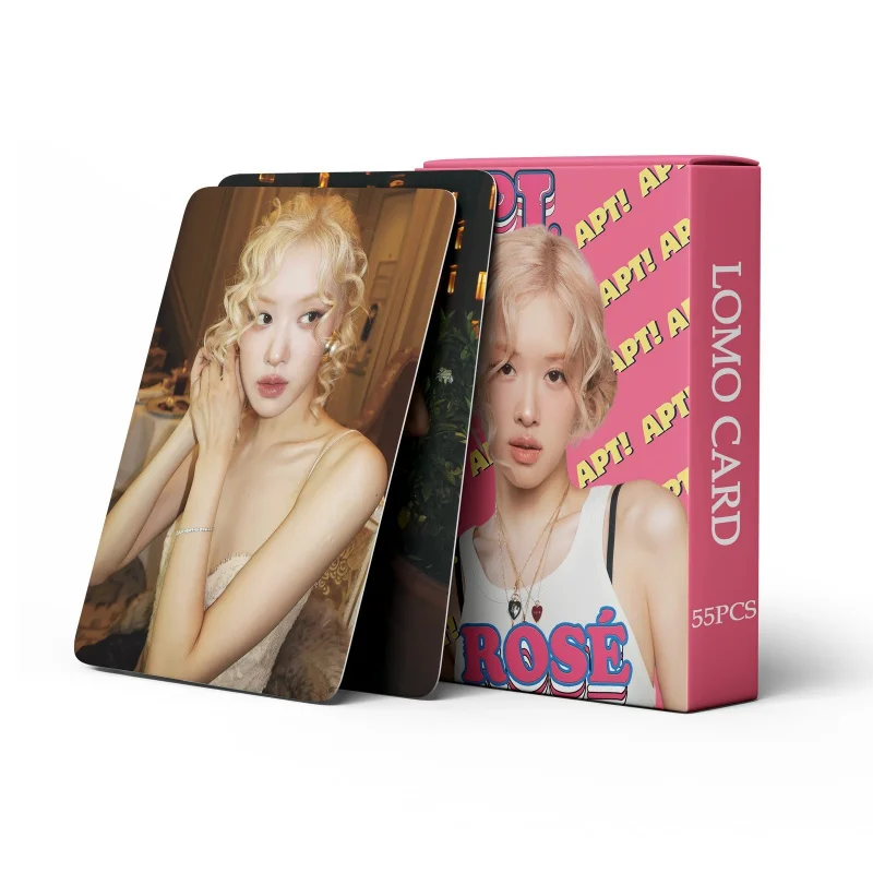 

55ZhangROSEMini truckAPTPink and black color celebrityKPOPPeripheralLOMOCollection Card