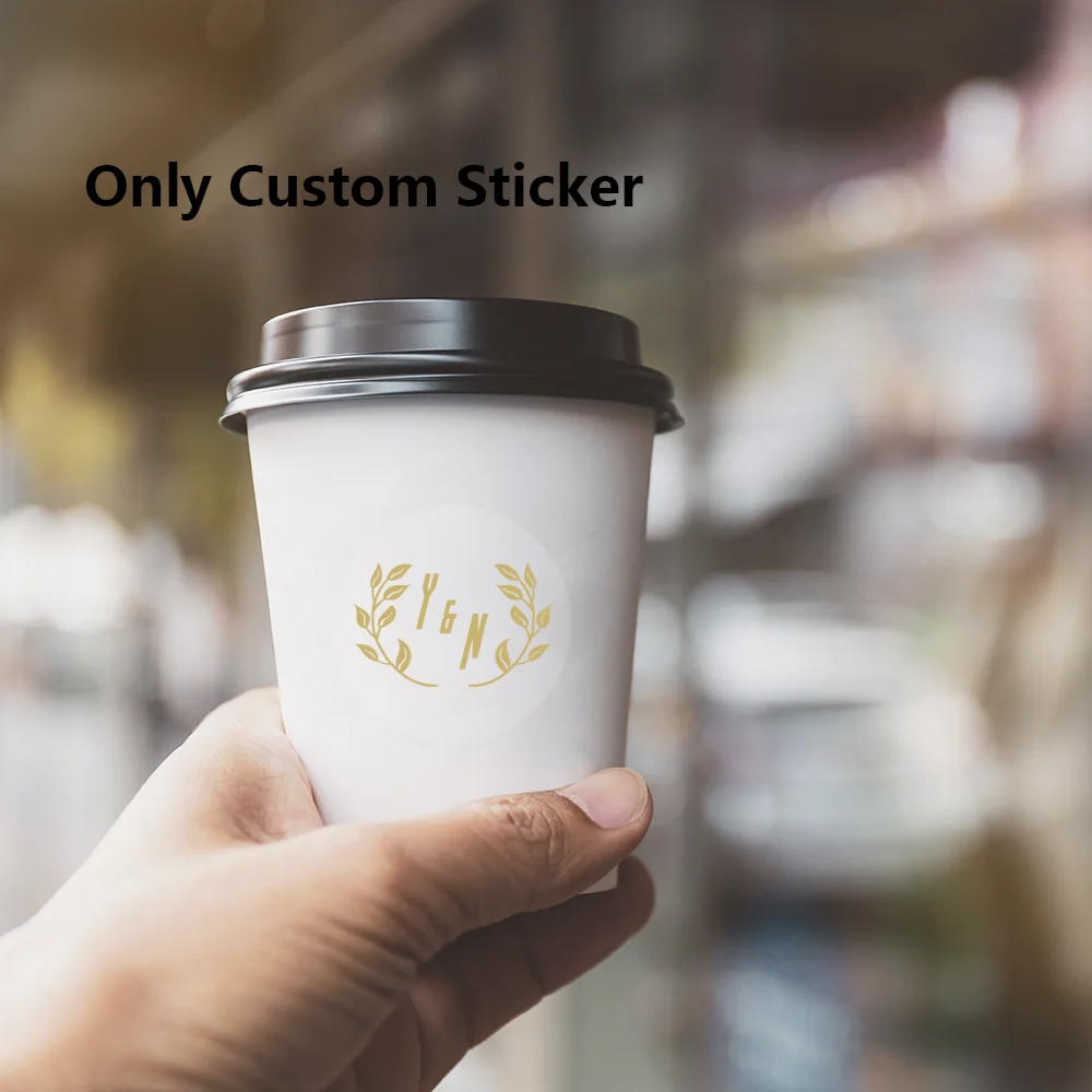 48/60/120/180/240pcs 4x4cm Circular Durable Personalizable Name Golden Transparent Decals Customized Labels Customizable Tag