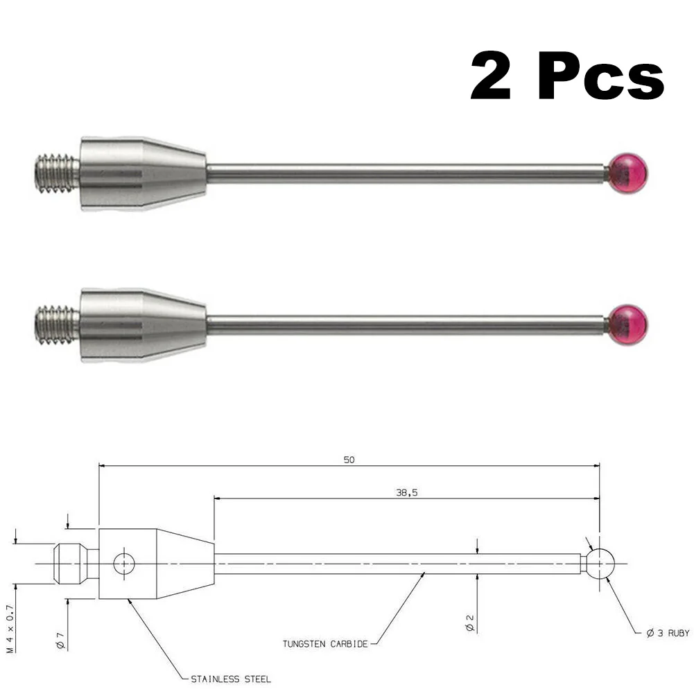 2pcs/set Metalworking CMM Probes 3mm A-5003-3680 A-5003-3680 Cmm Stylus Cmm Touch Probe Shank Tungsten Carbide